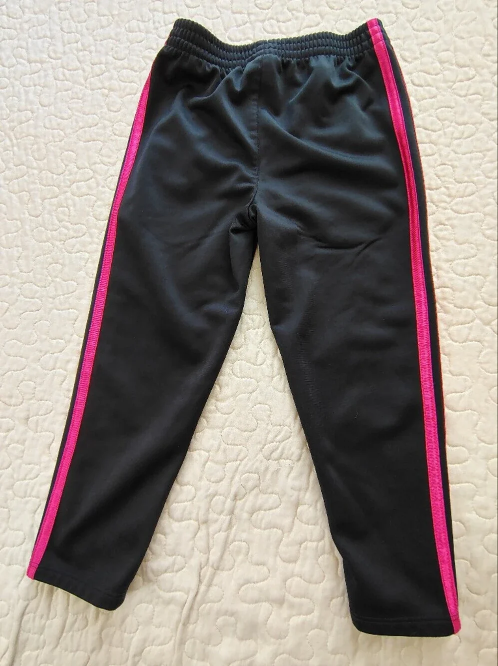 adidas Black and Hot Pink Kids Track Set